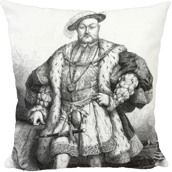 HENRY VIII (1491-1547). King of England, 1509-1547. Wood engraving, 19th century