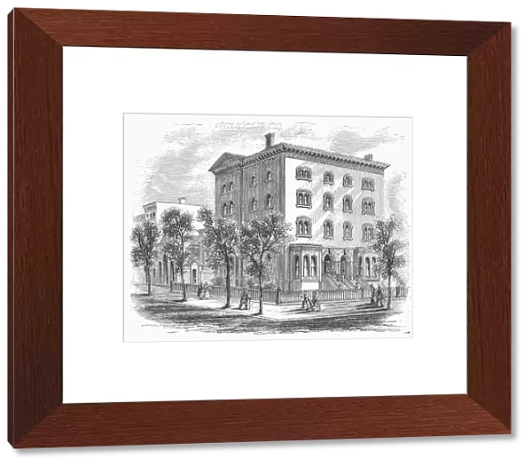 NEW YORK: MEDICAL COLLEGE. New York Medical College for Women, located at 187 Second Avenue. Wood engraving, 1868
