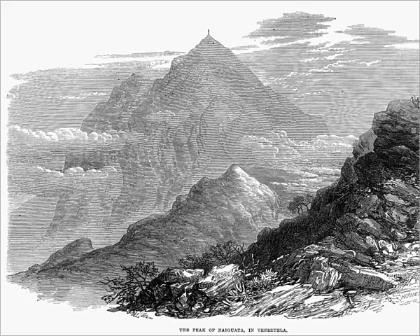 VENEZUELA: MOUNTAIN, 1872. The Peak of Naiguata, in Venezuela. Wood engraving from an English newspaper of 1872