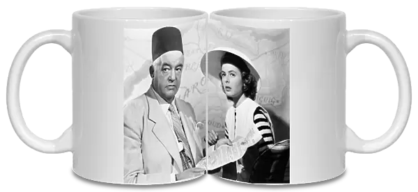 FILM: CASABLANCA, 1942. Sidney Greenstreet and Ingrid Bergman in Casablanca directed by Michael Curtiz, 1942