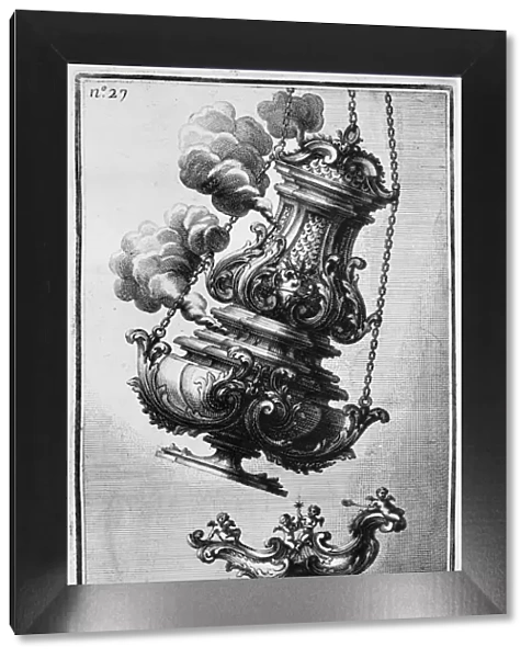 GIARDINI: CENSER, c1714. Design for a censer. Copper engraving, 1750, after a drawing by Giovanni Giardini, c1714