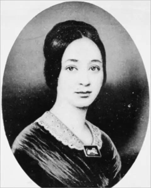 VARINA HOWELL DAVIS (1826-1906). Second wife of Jefferson Davis, President of the Confederate States of America. Miniature, c1845