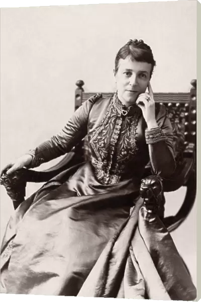 LAURA ORMISTON CHANT (1848-1923). English reformer, suffragist and writer. Original cabinet photograph, Boston, 1893
