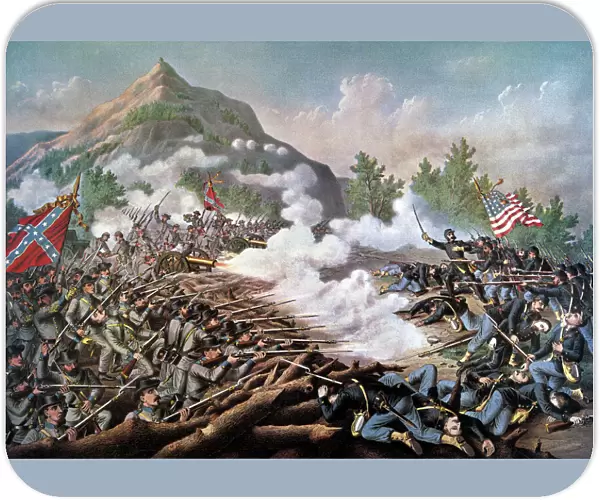 CIVIL WAR, 1864. Battle of Kennesaw Mountain, Georgia, June 27, 1864: lithograph, 1891, by Kurz & Allison