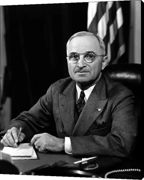 (1884-1972). 33rd President of the United States. Photographed 1945
