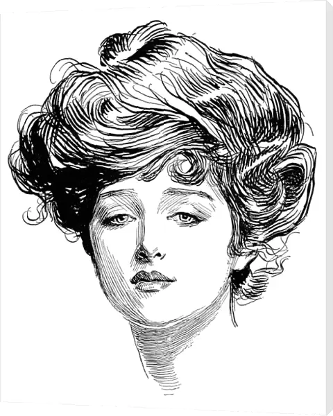 Pen and ink drawing by Charles Dana Gibson, 1900