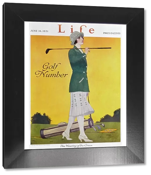 GOLFING: MAGAZINE COVER. The Wearing of the Green. Life magazine golf number cover, 1921