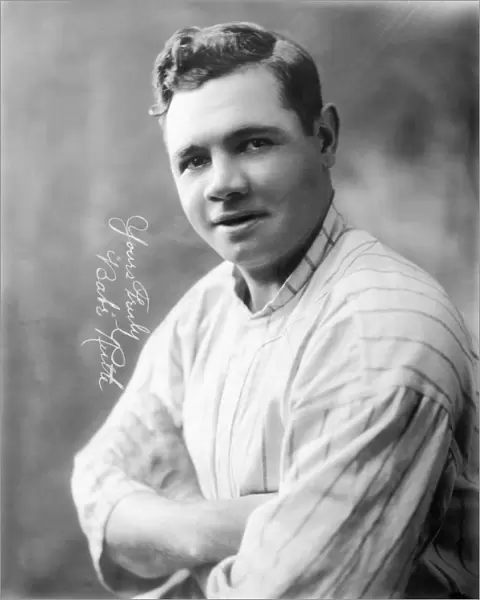 Known as Babe Ruth, American professional baseball player. Photographed in 1920