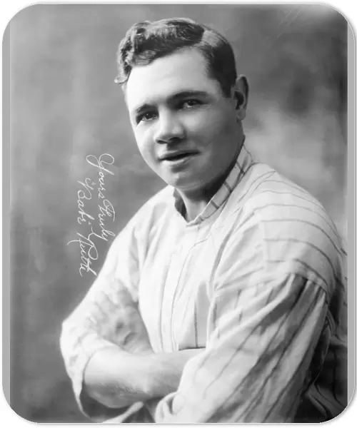 Known as Babe Ruth, American professional baseball player. Photographed in 1920