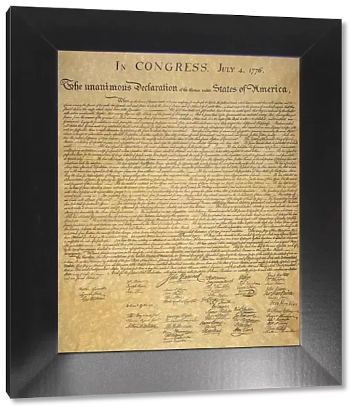 Signed copy of the Declaration of Independence, 4 July 1776
