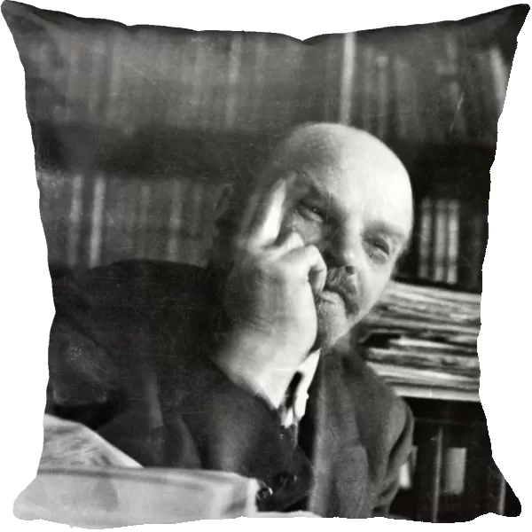 Vladimir Ilich Ulyanov, known as Lenin. Russian Communist leader. Photographed in his office at the Kremlin in Moscow, 6 October 1920