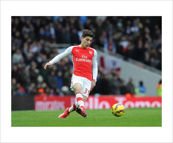 Hector Bellerin: Arsenal's Unstoppable Force in Action against Aston Villa, Premier League 2014-15