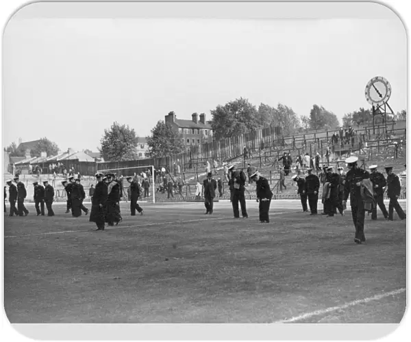 The last spectators are seen leaving the ground