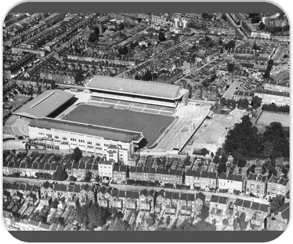 Highbury Stadium: Aerial View Before the War's Devastation - The North Terrace's Lost Beauty (1941)