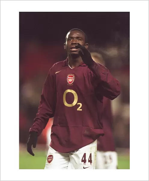 Fabrice Muamba Celebrates Arsenal's 3-0 Victory over Reading in Carling League Cup