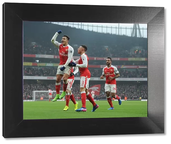 Alexis Sanchez's Goal Celebration: Arsenal vs. Hull City, Premier League 2016-17