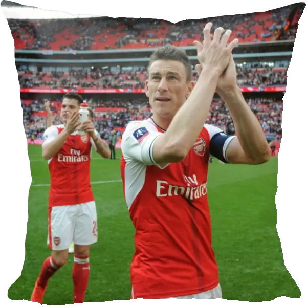 Arsenal's Laurent Koscielny Celebrates FA Cup Semi-Final Victory over Manchester City