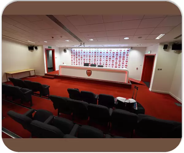 Press Conference Room. Arsenal 0: 2 Manchester City. Premier League. Emirates Stadium