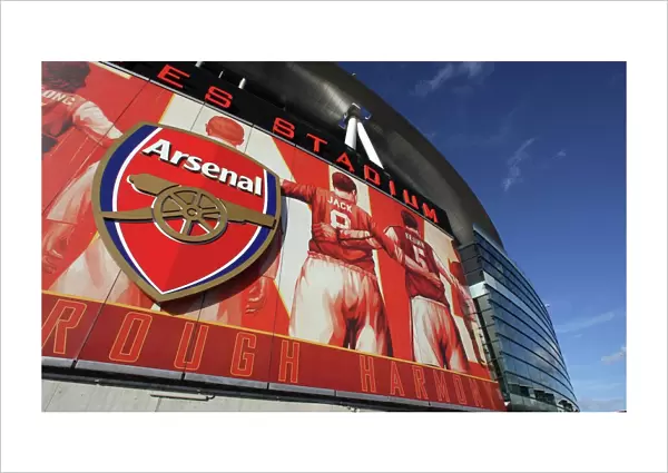 The new Arsenalisation banners in place around the stadium
