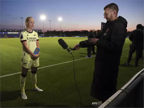 Arsenal's Beth Mead Interviewed After Everton Women vs Arsenal Women FA WSL Match
