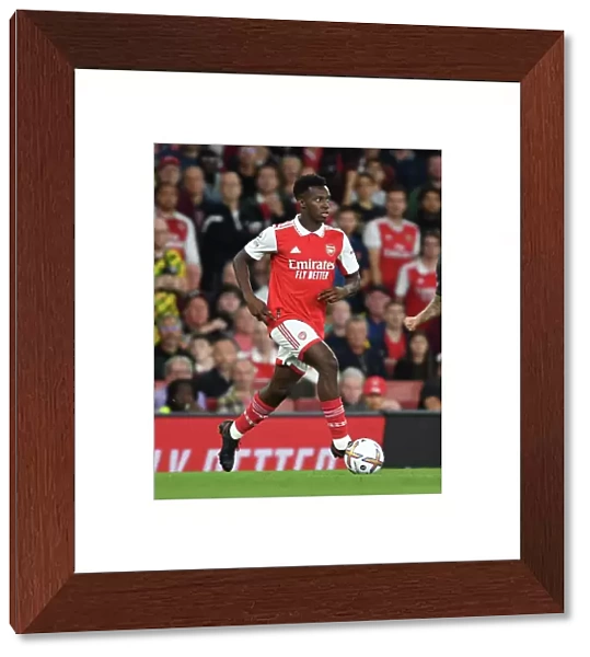 Arsenal's Eddie Nketiah in Action against Aston Villa - Premier League 2022-23