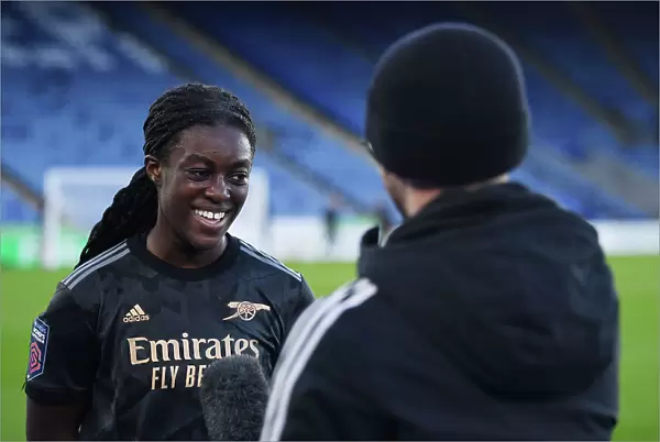 Arsenal's Michelle Agyemang Reacts after Leicester City vs Arsenal Women's Super League Match