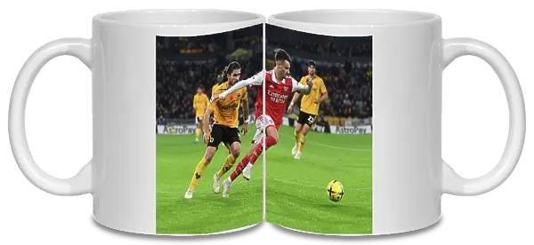 Fabio Vieira vs. Ruben Neves: Battle in the Midfield - Wolverhampton Wanderers vs. Arsenal FC, Premier League 2022-23