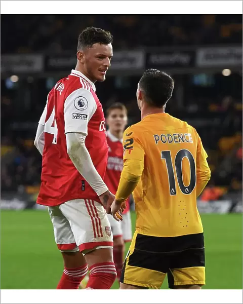 Arsenal vs. Wolverhampton Wanderers: Intense Moment Between Ben White and Daniel Podence