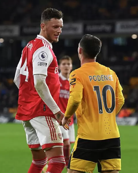 Arsenal vs. Wolverhampton Wanderers: Intense Moment Between Ben White and Daniel Podence