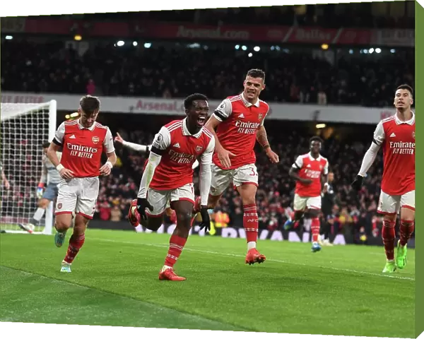 Arsenal's Eddie Nketiah Scores Third Goal vs. West Ham United in 2022-23 Premier League