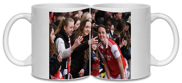 Arsenal Women Celebrate FA WSL Title Triumph: Lotte Wubben-Moy Amidst Ecstatic Fans