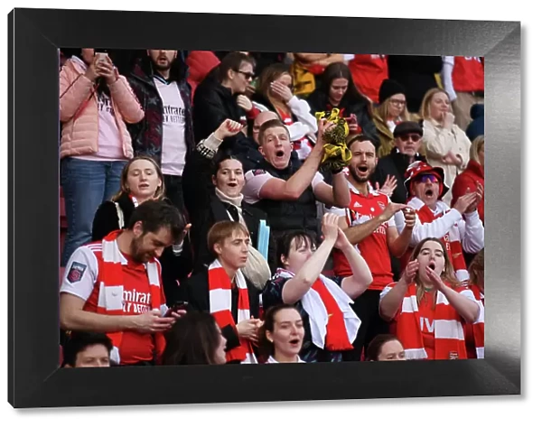 Arsenal Fans in Action: Tottenham Hotspur vs. Arsenal, FA Women's Super League, London 2023