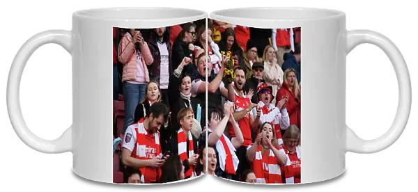 Arsenal Fans in Action: Tottenham Hotspur vs. Arsenal, FA Women's Super League, London 2023