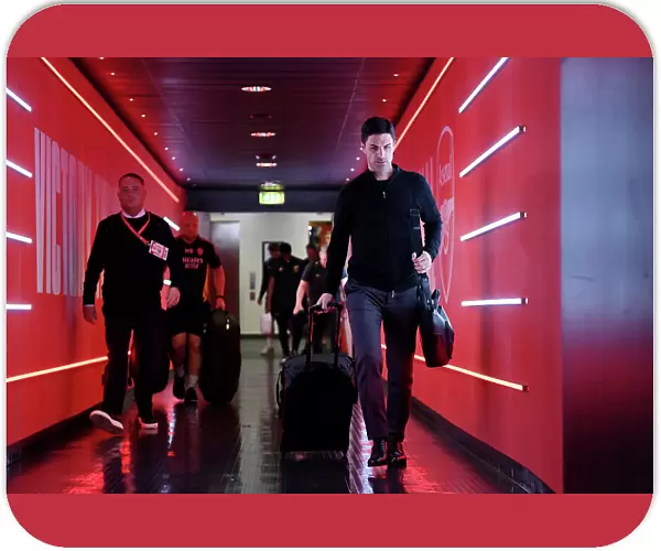 Arsenal's Mikel Arteta Arrives at Emirates Stadium Ahead of Arsenal v Wolverhampton Wanderers (2022-23)