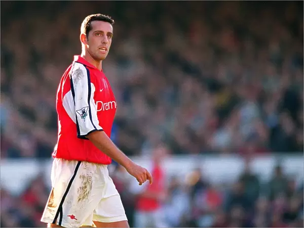 Arsenal's Edu Celebrates in Arsenal Stadium After Securing a 5:2 Victory Over Gillingham in the FA Cup Fifth Round, 2002
