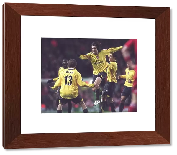 Rosicky and Team Celebrate First Arsenal Goal Against Liverpool in FA Cup (2007)