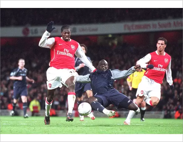 Emmanuel Adebayor and Jeremie Aliadiere (Arsenal) Abdoulaye Faye (Bolton)