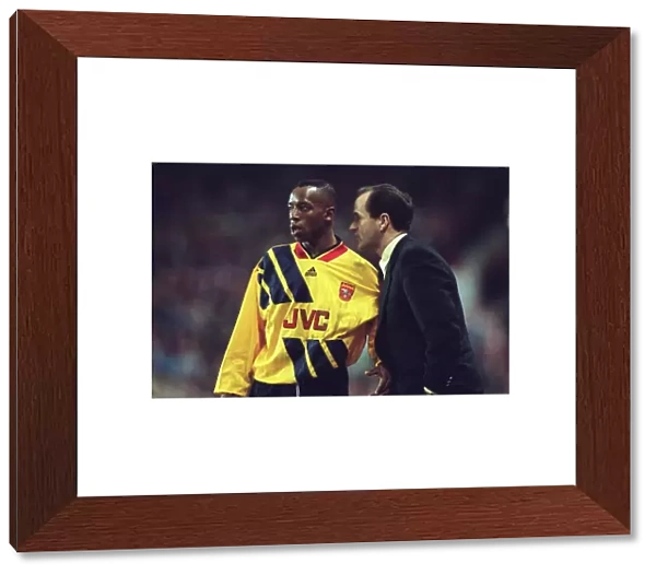 Ian Wright and Arsenal Manager George Graham