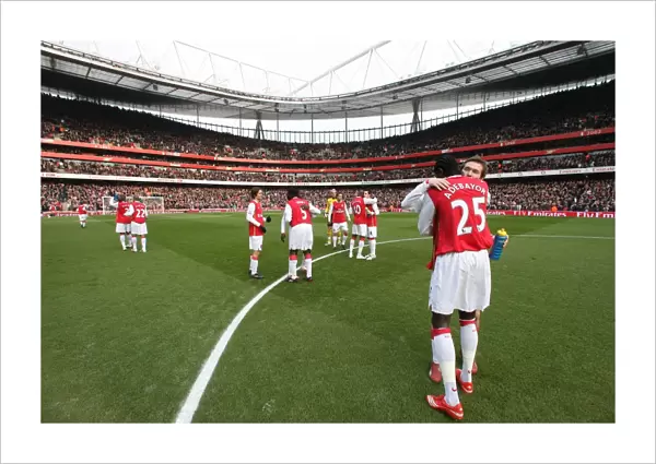 The Arsenal team before the match