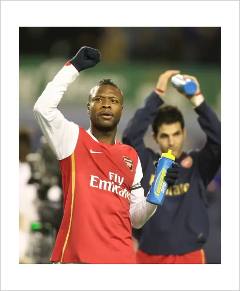 William Gallas waves to the Arsenal fans after the match