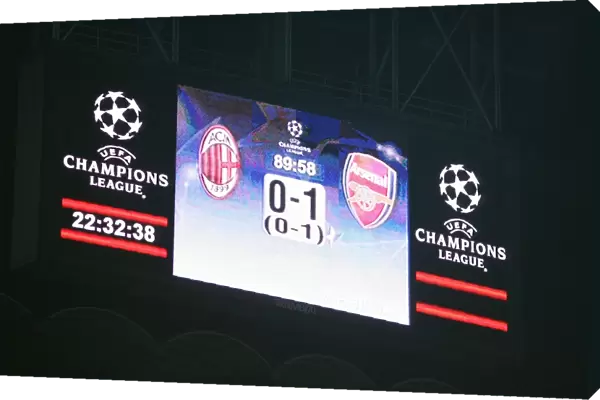 The scoreboard at the end of the match