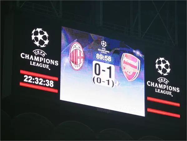 The scoreboard at the end of the match
