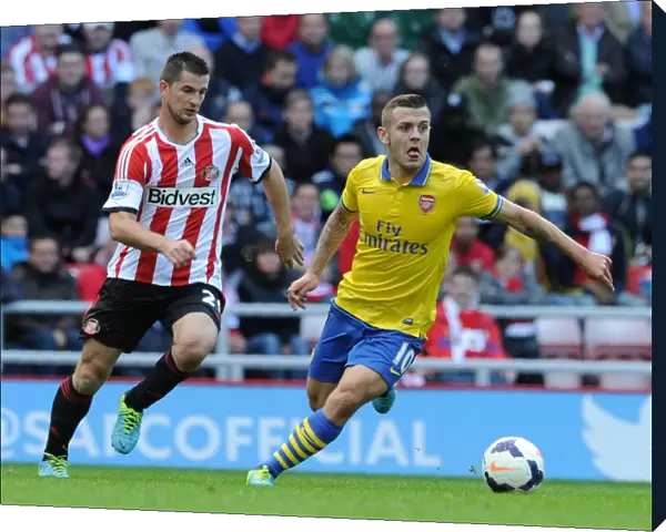 Jack Wilshere vs Valentin Roberge: Intense Clash in Sunderland v Arsenal (Premier League 2013-14)