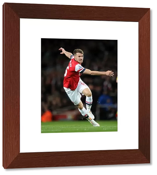 Aaron Ramsey in Action: Arsenal vs. West Ham United, Premier League 2013-2014