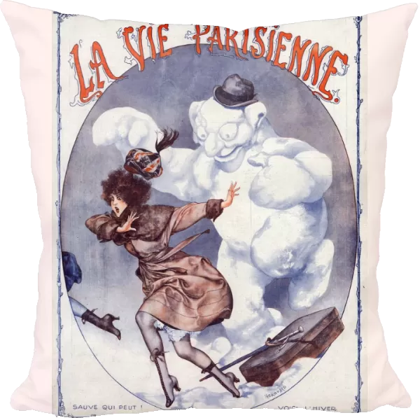 La Vie Parisienne 1919 1910s France C Herouard illustrations magazines snowmen snowman