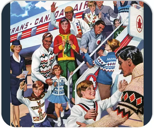 knitwear 1961 1960s UK mens womens childrens holidays winter jumpers W children s