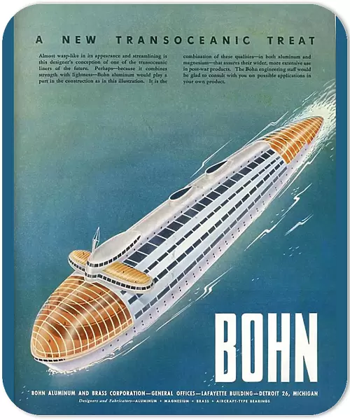 Bohn 1940s USA Arthur Radebaugh mcitnt visions of the future futuristic ships boats