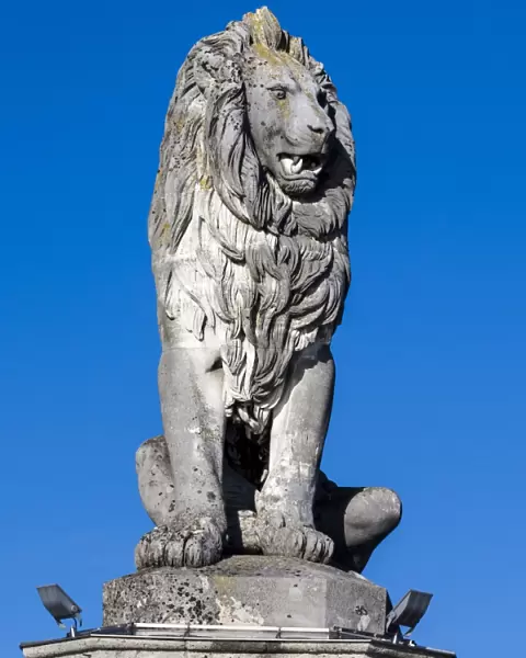 The Bavarian Lion sculpture in Lindau, Germany