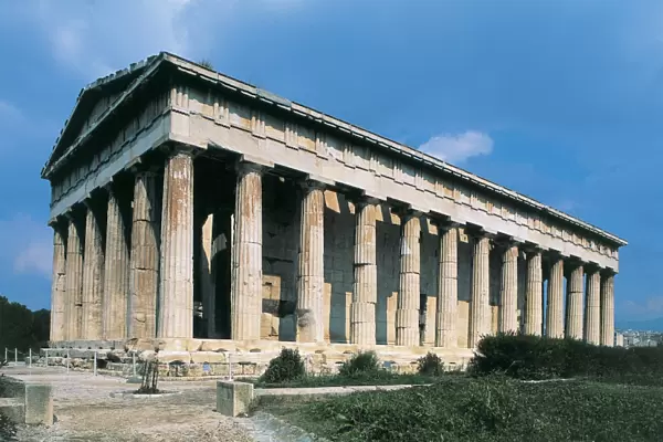 Low angle view of a temple, Temple Of Hephaestus, Ancient Agora, Athens, Greece