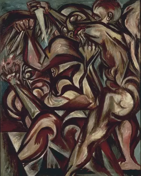 UK, London, Painted image Naked Man with Knife, 1938-1940, oil on canvas